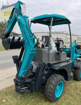 traktor bagr, nakladač, bagr s nakladačem, - 3