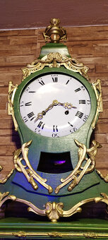 Konzolové francouzské hodiny 100 cm.rok 1800 + - dřevo,bronz - 3