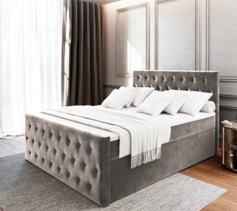 Čalouněná boxspring postel - 3