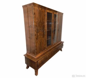 Starožitná knihovna leštěný ořech art deco 30. léta vč. DPH - 3