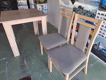 jídlení stůl dub sonoma + 2 jídelní židle - 3