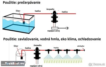 Vodní membránové čerpadlo 12V 100W - 8L/min - 3