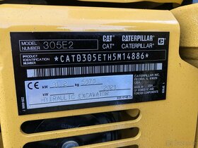 Pásový Minibagr caterpillar cat 305E2 - 3