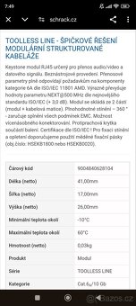 Prodám keystony RJ45 Schrack samozařezavaci stíněné 300ks - 3