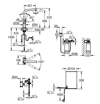 Dřezová baterie - GROHE Red (30327DA1) s ohřevem a filtrací - 3