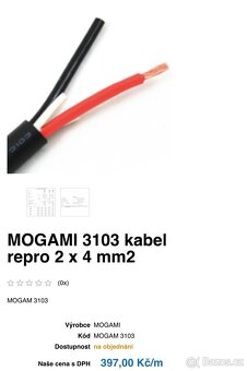 Reprokabel Mogami W3103 - 3