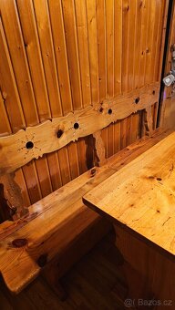 Retro stůl s lavicí a židlemi - 3