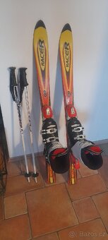 Dětské lyže +lyžáky +hůlky - 3