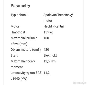 Hecht 6642 benzínový drtič větví - 3
