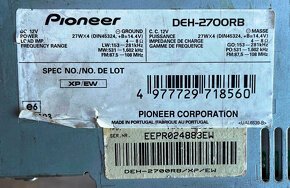 Pioneer DEH-2700RB Autorádio s CD přehrávačem, CD-R/RW - 3