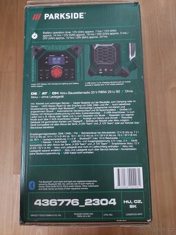 Nové AKU stavební rádio Parkside PBRA 20-Li B2 - 3