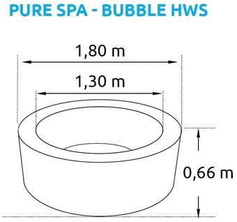 INTEX Vířivka pro 4osoby Pure Spa - Bubble HWS, modrá - 3