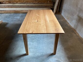 Masivní dubový jídelní stůl | 160×90×75 cm - 3
