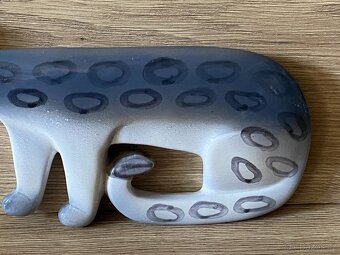 kočka keramická stará kočka figurka plastika soška socha - 3