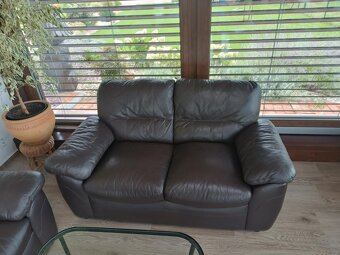 Prodám levně koženou sedací soupravu 3+2 - 3