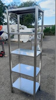 Nerezový regál s 5x polici 60x40x170 cm - 3
