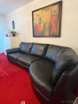 Kožená sedačka a rozkládací křeslo - 3