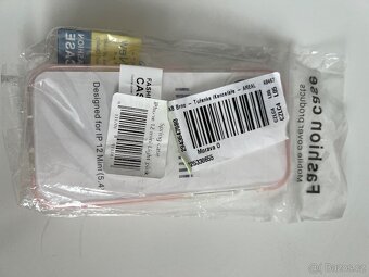 Obal na iPhone 12 mini světle růžový - průhledný - 3