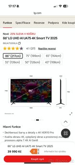 86" LG UHD AI UA75 4K Smart TV 2025 - 3