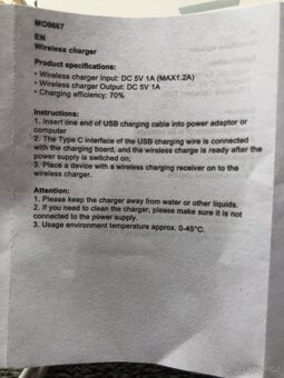 Bezdrátová nabíječka MOB - 3