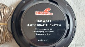 auto reproduktory Car Technic, 150 W, - 3