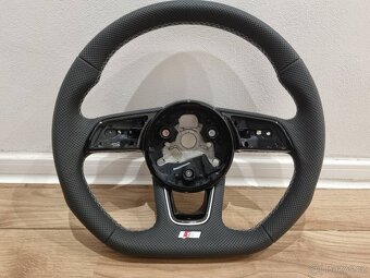 VOLANT KOZENY ZKOSENY PERFOROVANY kožený A4 S4 B9 A5 B9 Q5 - 3