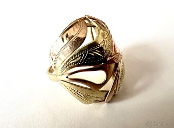 Zlatý dámský prsten 5,4g,vel.57,zlato 585/1000(14 kt) - 3