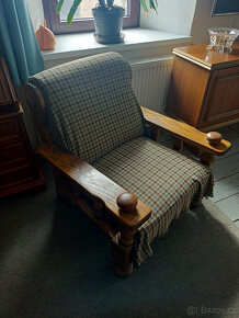 Sedací souprava rustikální+kožená souprava - 3