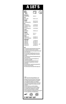 Sada stěračů Bosch Aerotwin A187S 600+450mm - 3