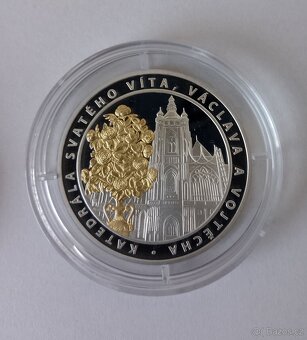 Sada dvou stř. mincí Zlatá růže od papeže proof - 3