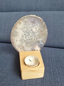 Achátový svícen, výška 15 cm - 3