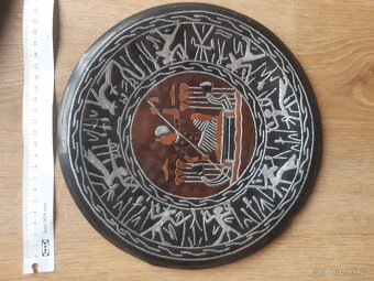 sada 5ks plechových zdobených táců - 3