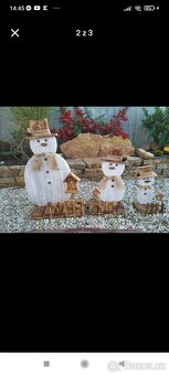 Vánoční dekorace  sněhulák - 3