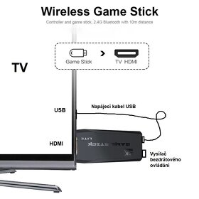 Klasické bezdrátové retro hry Game stick-20000 her - 3