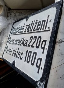 Pekna cedule z parního stroje RU nebo 1.republika - 3