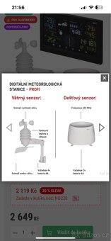 Bezdrátová meteostanice profi E6016 s anemometrem - 3