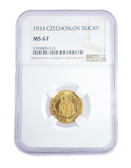 Svatováclavský dukát 1933, certifikace NGC MS 67 - 3