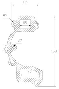Těsnění vodní pumpy UAZ+VOLHA (95-110 koní) - 3