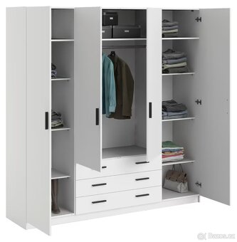 Prodám prostornou šatní skříň – 195,5 × 200,4 × 49,8 cm - 3