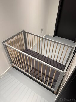 Dětská postýlka Kinderkraft, kolečka, matrace s Aloe Vera - 3