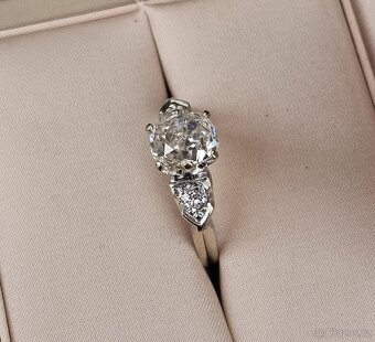 DIAMANTOVÝ PRSTEN 2.16ct. I1/H STAROŽITNÝ TOP CENA - 3