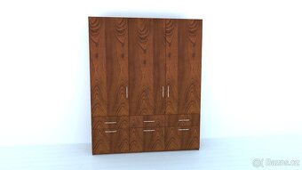 Skříň 180×220×60 cm – masivní dýha buk, olej BIOFA Nuss Brau - 3
