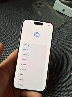 IPhone 15 Pro, stříbrný, top stav v záruce, 256 GB - 3