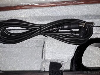 Elektrické "silent" housle 4/4, Paul Stanton, černá metalí - 3