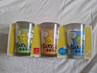 Krásná nová sada 3 skleniček s motivem Tweety - 3