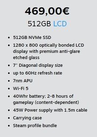 Nerozbalený STEAM DECK LCD 512 GB NVMe SSD - 3