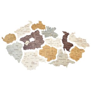 Dřevěná mapa České republiky NOVÁ - 3