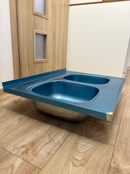 Nerezový dvoudřez Alveus 80/60cm,vsazovací místo linky, NOVÝ - 3