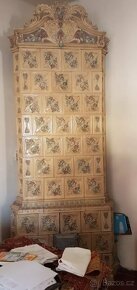 Kachlova kamna starozitná rohová - 3