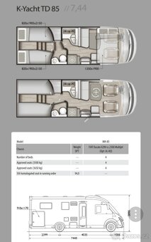 5 míst 180PS Iveco motor Mobilvetta obytné auto VIP LUXUS  - 3